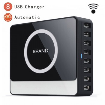 Desktop Charger 8 Ports USB Mobile Phone Accessories Wireless Travel Charger For CellPhone Multi Phones Charging Station EU