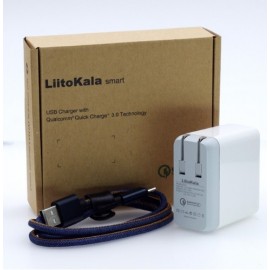 LiitoKala QC 3.0 USB Fast Charger 5 V/2.4 to 6 V/3a 9 V/2a 12 V/1.5 The Total power of 28 W for mobile phone MP3