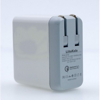 LiitoKala QC 3.0 USB Fast Charger 5 V/2.4 to 6 V/3a 9 V/2a 12 V/1.5 The Total power of 28 W for mobile phone MP3