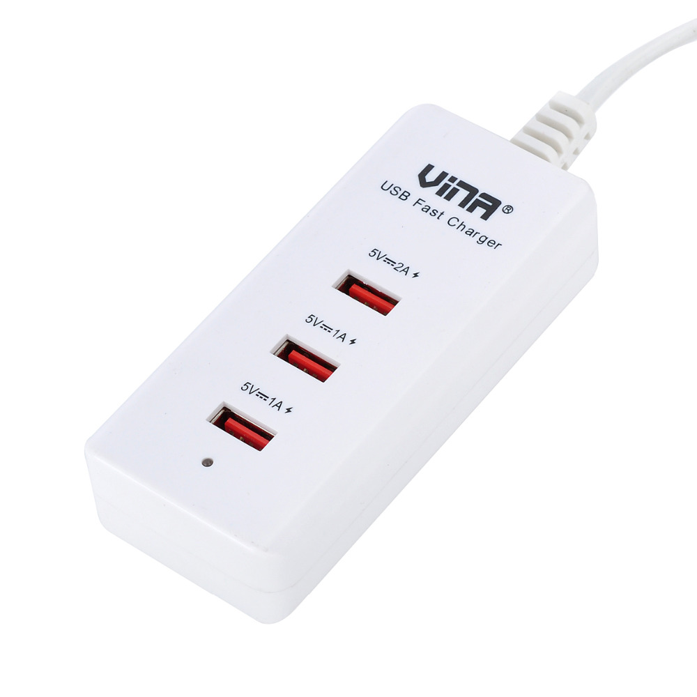 TUTUO UPS-006 Desktop Fast Charger Smart IC 3A 3-Port USB AC Power Adapter for iPhone 7 Samsung Galaxy S7 Xiaomi Mi3 (EU+US)