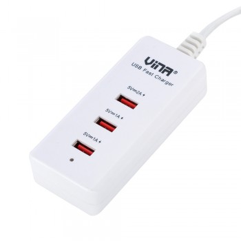 TUTUO UPS-006 Desktop Fast Charger Smart IC 3A 3-Port USB AC Power Adapter for iPhone 7 Samsung Galaxy S7 Xiaomi Mi3 (EU+US)