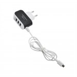 EPULA Fashion 3.1A Triple USB Port Wall Home Travel AC Charger Adapter For Samsung For Apple EU Plug for charging Cell phones