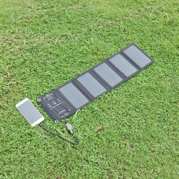 ALLOYSEED Folding 10W Solar Cells Charger 5V 2.1A USB Output Portable Solar Panels for Outdoor