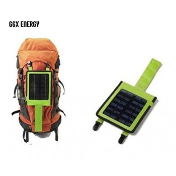 GGX ENERGY Outdoor Free Energy Solar Mobile Phone Charger+2.5W Solar Panel+Travelling Portable Bag Design