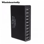 Hot Sale 10A 50W 10 Port USB Power Charging Hub PowerPort Multi-Port USB Charger EU US Standard Smart Multi Protect VoltageBoost