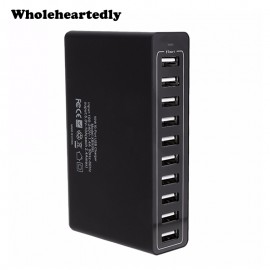 Hot Sale 10A 50W 10 Port USB Power Charging Hub PowerPort Multi-Port USB Charger EU US Standard Smart Multi Protect VoltageBoost