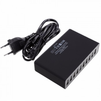 Hot Sale 10A 50W 10 Port USB Power Charging Hub PowerPort Multi-Port USB Charger EU US Standard Smart Multi Protect VoltageBoost