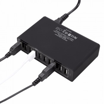 Hot Sale 10A 50W 10 Port USB Power Charging Hub PowerPort Multi-Port USB Charger EU US Standard Smart Multi Protect VoltageBoost
