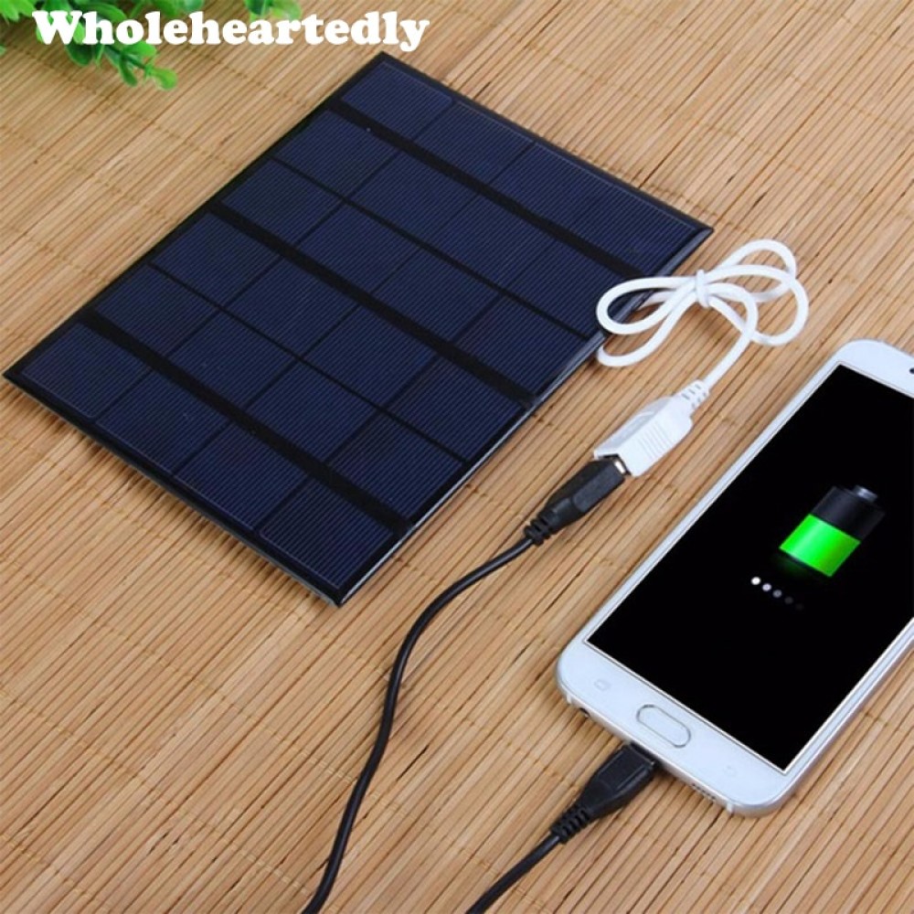 Portable USB Solar Panel Battery Charger 6V 3.5W 580mA for Travelling Power Supply For Mobile Phone MP3 MP4 For iPhone Pad