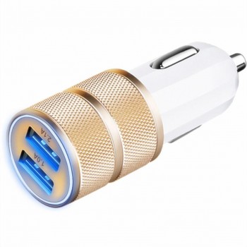 Superior Quality New Design 2.1A/24W 2-Port Smart USB Quick Charge Car Charger For iphone For Samsung AU30