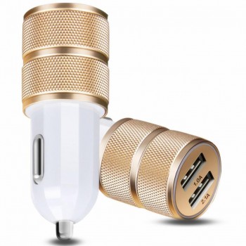 Superior Quality New Design 2.1A/24W 2-Port Smart USB Quick Charge Car Charger For iphone For Samsung AU30