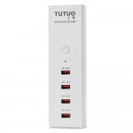 TUTUO UPS-004 USB Wall Charger Power Switch 4-Port Desktop Charging Station for iPhone 7/ Samsung Galaxy S7 / Xiaomi/ Power Bank