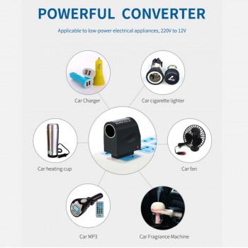 Household Car Charger Car Cigarette Lighter Socket Adapter 90V-240V AC to 12V DC Wall Power Converter US Plug  Adaptor Portable