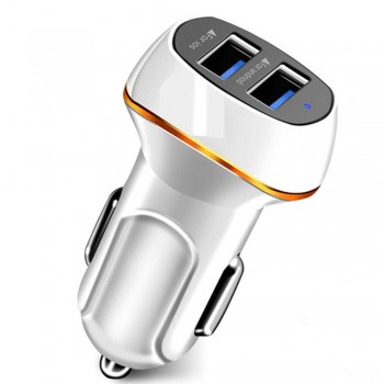 EPULA Double USB Car Quick Charger With LED Light 3.1A Adapter Cigarette Socket Lighter For Phone