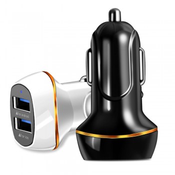 EPULA Double USB Car Quick Charger With LED Light 3.1A Adapter Cigarette Socket Lighter For Phone