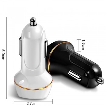 EPULA Double USB Car Quick Charger With LED Light 3.1A Adapter Cigarette Socket Lighter For Phone