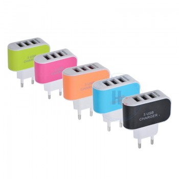 1PCS Triple 3 USB Port Wall Home Travel AC Power Charger Adapter EU/US Plug For iPhone Xiaomi  for Android Phone