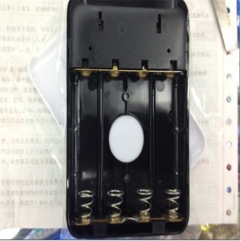 1pcs Plastic Battery Charger Shell Box Holder Power Bank Case for 4 x 18650 Black with 2 x Usb Plug +30cm Data Cable