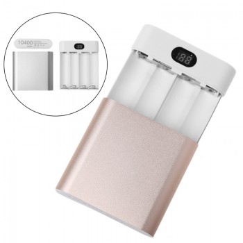 OOTDTY 2 USB Ports 4x 18650 DIY Portable Battery Holder LCD Display Power Bank Case Box