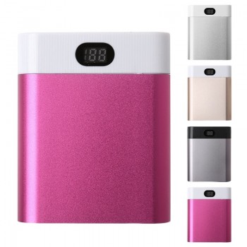 OOTDTY 2 USB Ports 4x 18650 DIY Portable Battery Holder LCD Display Power Bank Case Box