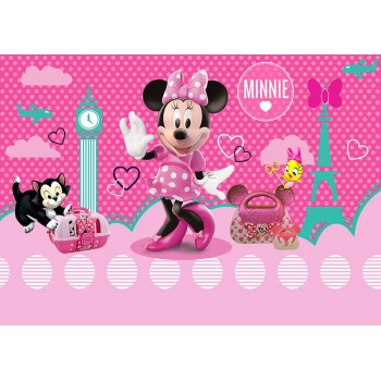 Sensfun Pink Dance Minnie Photography Backdrop For Little Girls Custom Vinyl Polka Dots Backgrounds For Photo Studio 7x5FT