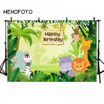 Jungle Safari Party Photo Background Animals Forest Photography Backdrop Baby Happy Birthday Theme Party Banner Decoration