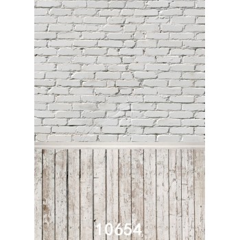 White Brick Wall Photography Backdrops Wooden Floor Backgrounds for Pet Toy Photo Studio Baby Shower Newborn Children Photophone