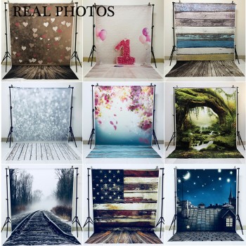 White Brick Wall Photography Backdrops Wooden Floor Backgrounds for Pet Toy Photo Studio Baby Shower Newborn Children Photophone
