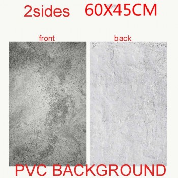 60X45cm 2sides 24color PVC Photography Backdrops Waterproof Premium Marble Texture Background For Photo Food Jewelry Mini Items