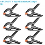 6Pcs 10cm Heavy Duty Muslin Spring Clamps Clips Photo Studio Backdrops Backgrounds Woodworking A Style Clamps Kit