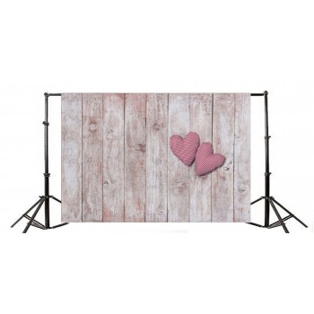 Laeacco Baby Newborn Wooden Board Heart-Shaped Puppet Photography Backgrounds Customized Photographic Backdrops For Photo Studio