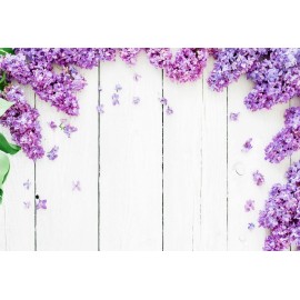 Laeacco Lavender Flowers Wooden Boards Floor Texture Scene Baby Photography Backgrounds Photographic Backdrops For Photo Studio