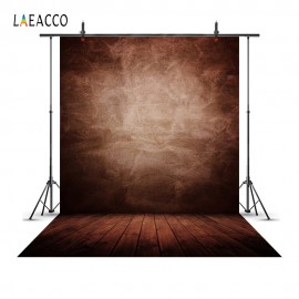 Laeacco Old Solid Gradient Color Wall Wooden Floor Photography Backgrounds Customized Photographic Backdrops For Photo Studio