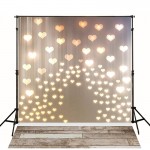 MEHOFOTO photo background golden hearts love lights wood Board for newborn backdrop wedding photography photo studio photocall