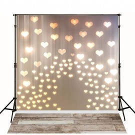 MEHOFOTO photo background golden hearts love lights wood Board for newborn backdrop wedding photography photo studio photocall