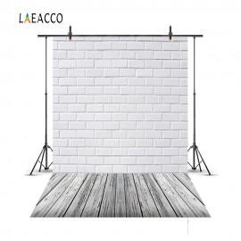 Laeacco Brick Wall Wooden Floor Portrait Newborn Baby Photography Backgrounds Customized Photographic Backdrops For Photo Studio