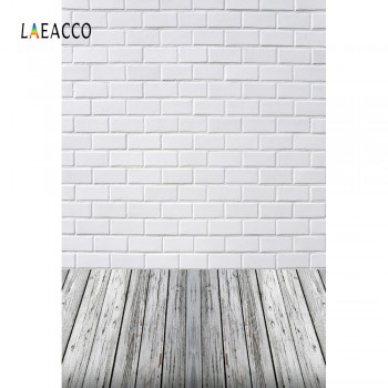 Laeacco Brick Wall Wooden Floor Portrait Newborn Baby Photography Backgrounds Customized Photographic Backdrops For Photo Studio