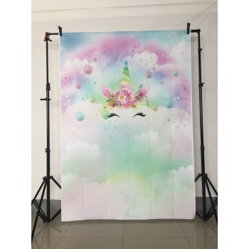 Photography backdrop Unicorn Party Rainbow Star Decor Birthday baby shower Photo Background Custom Backdrop photo Studio