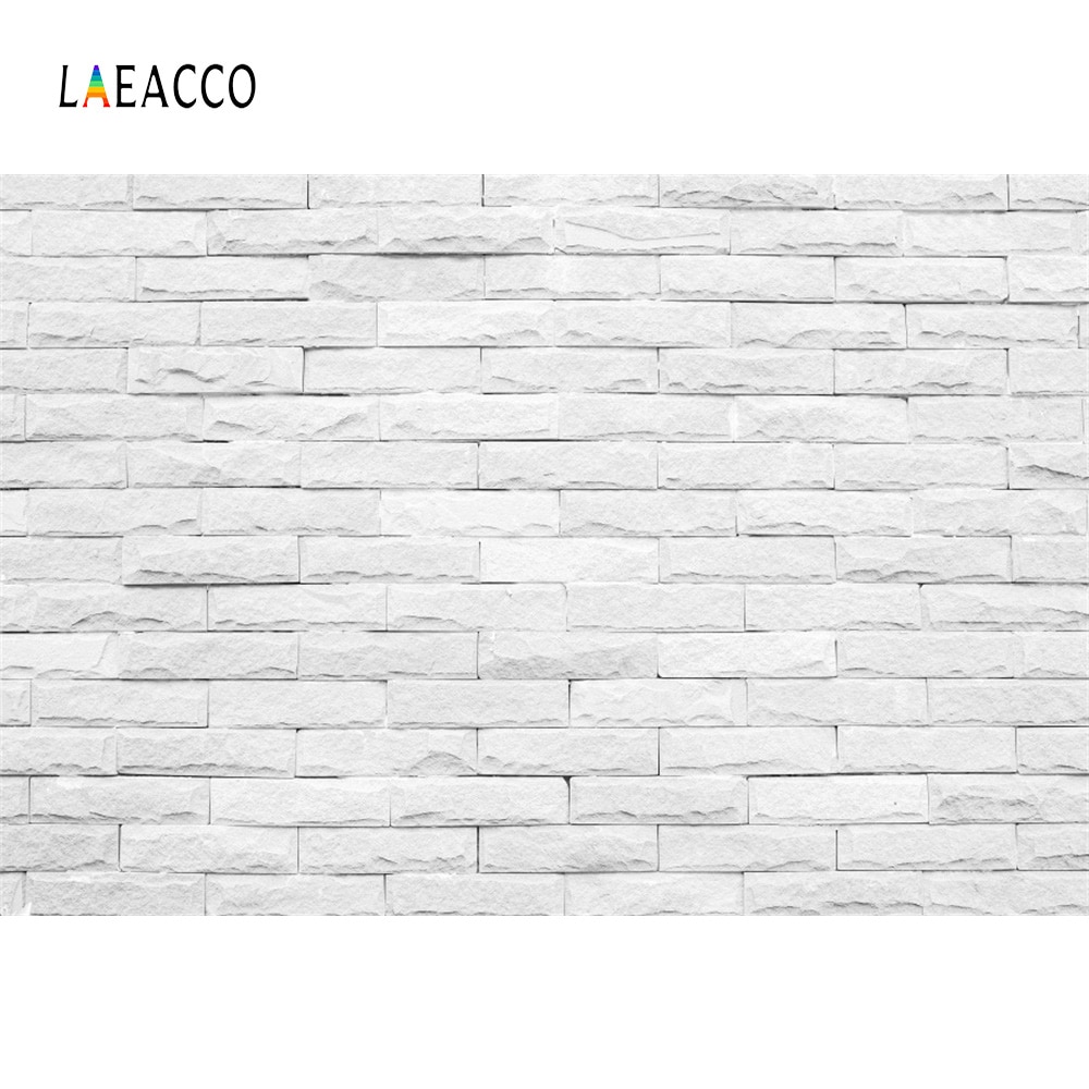 Laeacco Gray White Brick Wall Wedding Birthday Stage Photography Backgrounds Customized Photographic Backdrops For Photo Studio