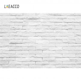 Laeacco Gray White Brick Wall Wedding Birthday Stage Photography Backgrounds Customized Photographic Backdrops For Photo Studio
