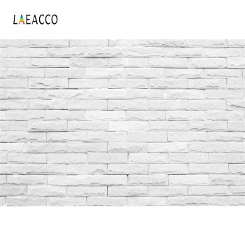 Laeacco Gray White Brick Wall Wedding Birthday Stage Photography Backgrounds Customized Photographic Backdrops For Photo Studio