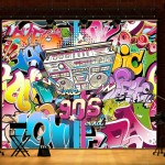 Freya 210x150cm Vinyl 90s Party Themed Decoration Hip Hop 90s Backdrop Photographic Background for Photography Studio