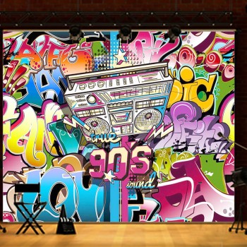 Freya 210x150cm Vinyl 90s Party Themed Decoration Hip Hop 90s Backdrop Photographic Background for Photography Studio