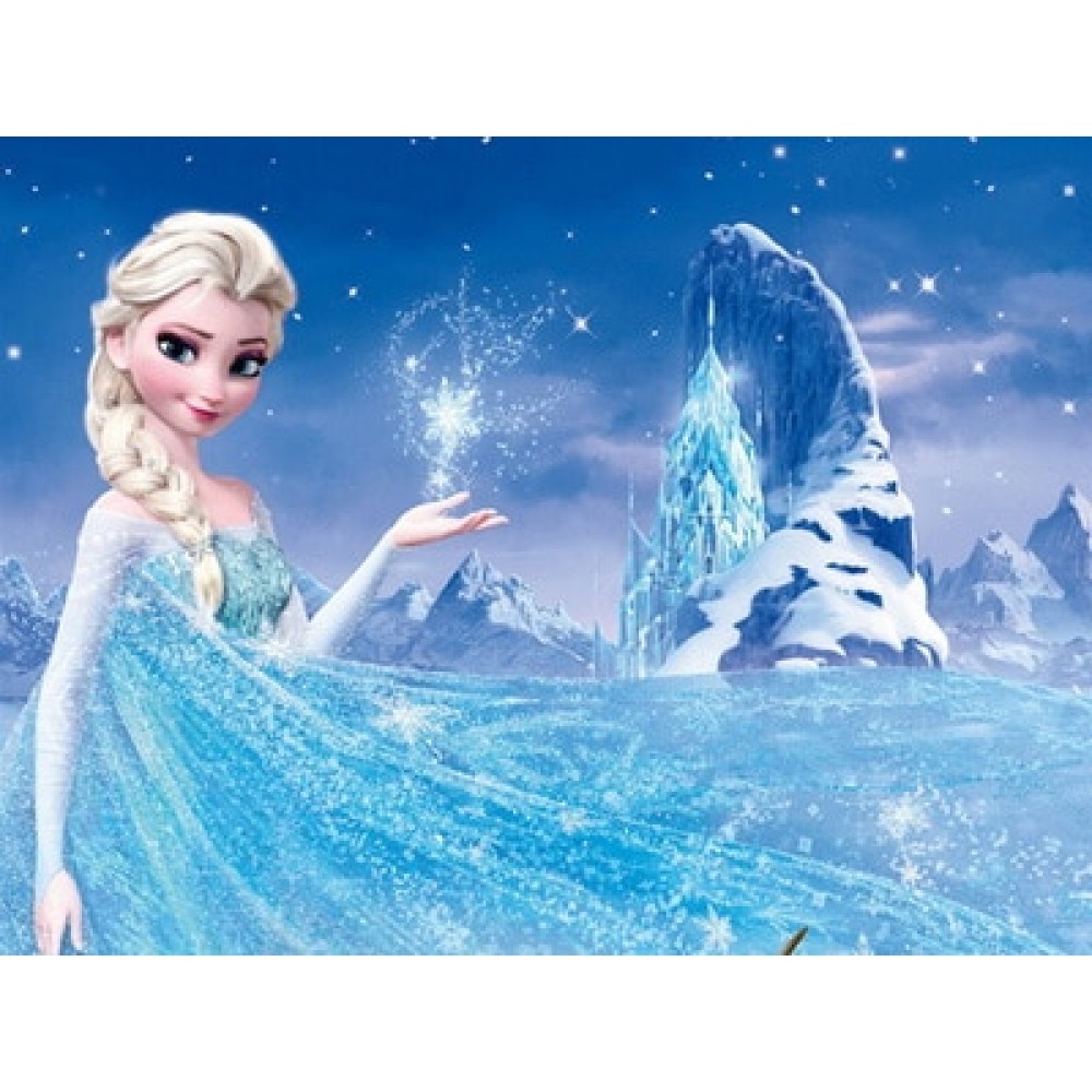 5x7ft HUAYI Birthday Party Photography Newborn Backdrop for Frozen Dessert table Cartoon Background D-8309