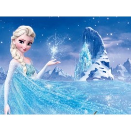 5x7ft HUAYI Birthday Party Photography Newborn Backdrop for Frozen Dessert table Cartoon Background D-8309