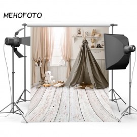 Baby Newborn Photo Studio Background for Photography Wooden Floor Tent Backdrop Photobooth Photocall for Photographic Props