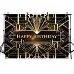 Great Gatsby photography backdrops sweet birthday table decor black gold background photocall photobooth photography backdrops