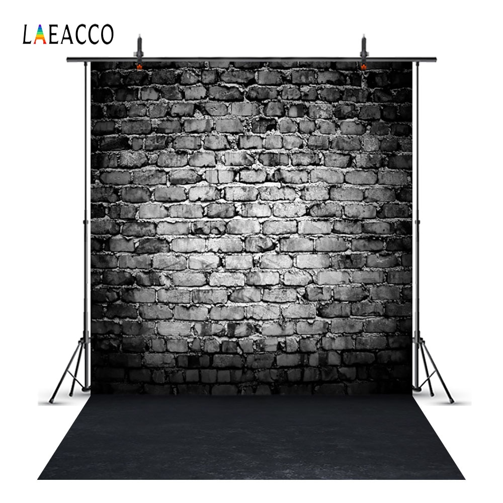 Laeacco Grunge Clouded Dark Old Brick Wall Scene Photography Backgrounds Custom Photographic Backdrops For Photo Studio
