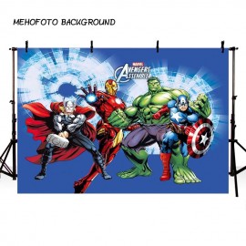 Comics Superhero Avengers Iron Man Photography Backdrop children show Birthday Photo customized Prop Studio Backdrop Background