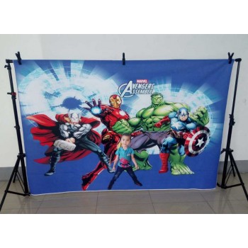Comics Superhero Avengers Iron Man Photography Backdrop children show Birthday Photo customized Prop Studio Backdrop Background